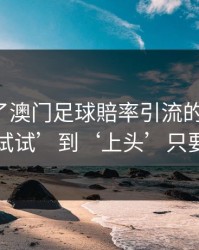 我整理了澳门足球賠率引流的时间线：从‘试试’到‘上头’只要一周
