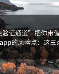 别让“免验证通道”把你带偏：谈谈99tk图库app的风险点：这三点先记住