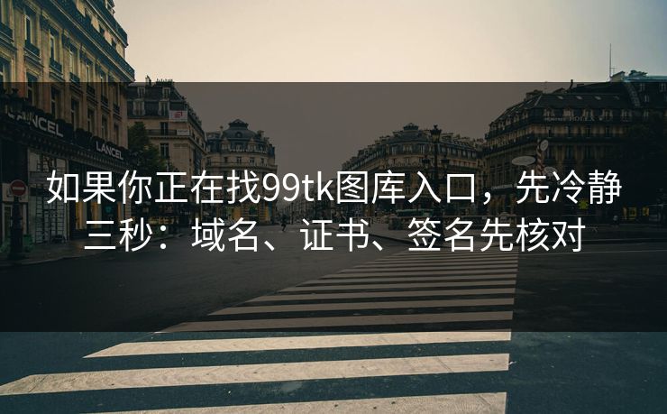如果你正在找99tk图库入口,先冷静三秒:域名、证书、签名先核对 如果你正在找99tk图库入口,先冷静三秒:域名、证书、签名先核对